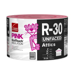 Owens Corning Eco Touch 15 in. W X 25 ft. L 30 Unfaced Fiberglass Insulation Roll 31.25 sq ft