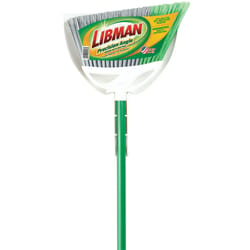 Libman Precision Angle 11 in. W Stiff Recycled PET Broom with Dustpan