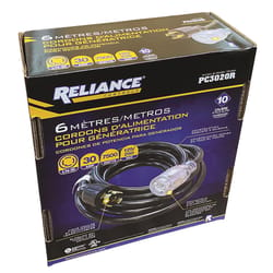 Reliance Controls 10/4 250 V 20 ft. L Generator Cord
