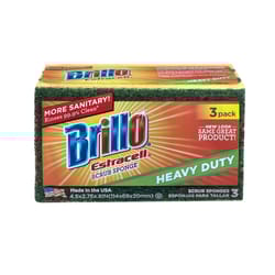 Brillo Estracell Heavy Duty Scrubber Sponge For All Purpose 4.5 in. L 3 pc