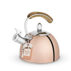 True Pinky Up Rose Gold Stainless Steel 70 oz Tea Kettle