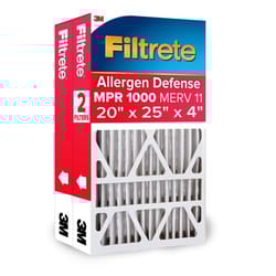 Filtrete 20 in. W X 25 in. H X 4 in. D Pleated 11 MERV Pleated Allergen Air Filter 2 pk