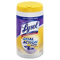 Lysol Dual Action Fiber Weave Antibacterial Wipes 75 pk