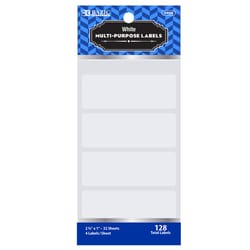 Bazic Products 2-3/4 in. H X 1 in. W Rectangle White Multipurpose Label 128 pk