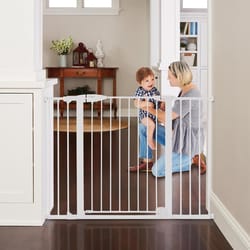 North States Toddleroo White 30 in. H X 29.75-40.5 in. W Metal Auto-Close Gate