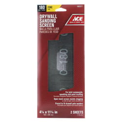 Ace 11-1/4 in. L X 4-1/4 in. W 180 Grit Silicon Carbide Drywall Sanding Screen 2 pk