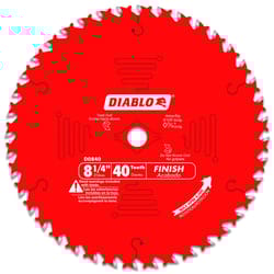 Diablo 8-1/4 in. D X 5/8 in. TiCo Hi-Density Carbide Finishing Saw Blade 40 teeth 1 pk