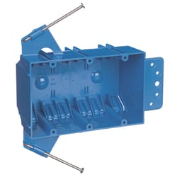 Carlon 44 cu in Rectangle PVC 3 gang Outlet Box Blue