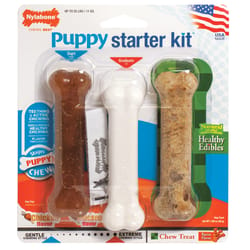 Nylabone Starter Kit Assorted Plastic Bones Chew Dog Toy 1.89 oz 3 pk