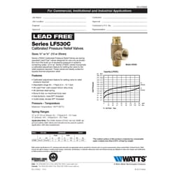 Watts 3/4 in. MNPT Brass Calibrated Pressure Relief Valve 3/4 in. FNPT 1 pc
