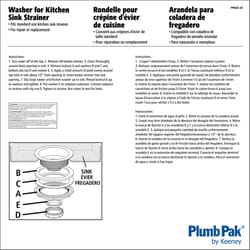 Plumb Pak 3-1/2 in. D Rubber Basket Strainer Washer Black