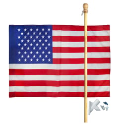 Valley Forge American Flag Set 2.5 in. H X 4 ft. W