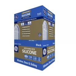 GE Advanced Black Silicone 2 Window and Door Caulk Sealant 10.1 oz