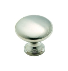 Amerock Allison Round Cabinet Knob 1-3/16 in. D 1-1/8 in. Brushed Chrome 1 pk