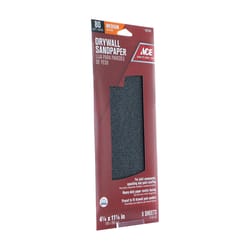Ace 11-1/4 in. L X 4-1/4 in. W 80 Grit Silicon Carbide Drywall Sanding Sheet 5 pk