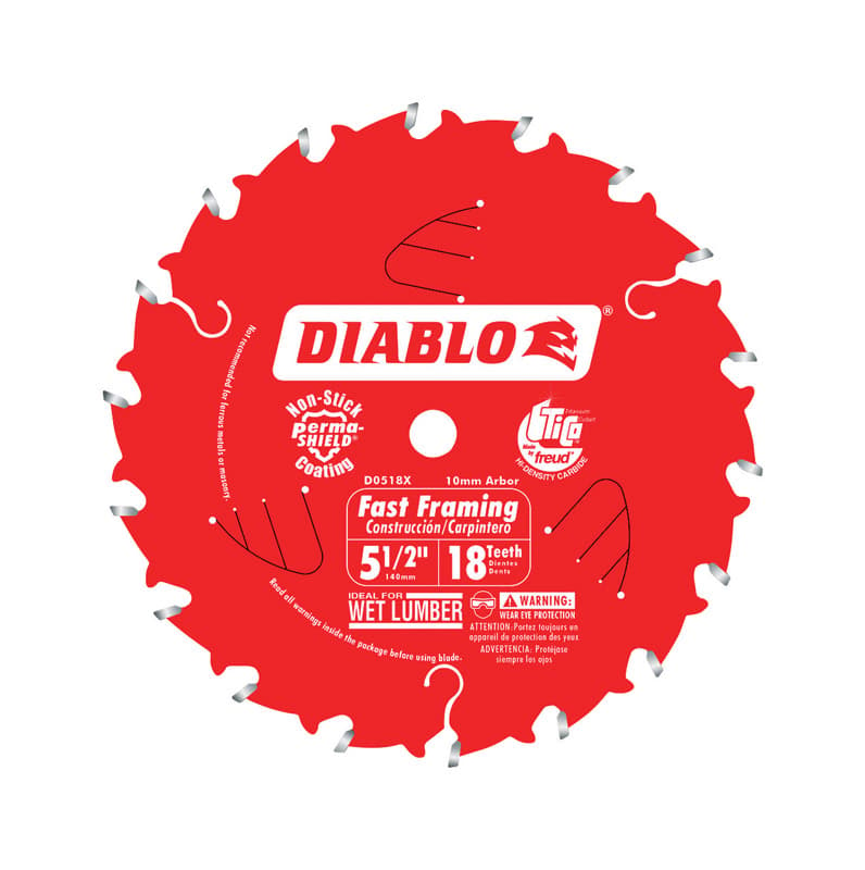 Photo 1 of 5-1/2 in. x 18-Tooth Fast Framing Circular Saw Blade with Bushings
