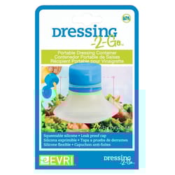 Evriholder White/Green Silicone Salad Dressing Container 2 oz