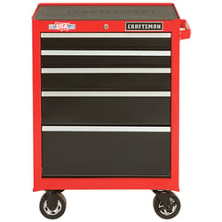 Craftsman 26.5 in. 5 drawer Metal Rolling Tool Cabinet 37.5 in. H X 18 in. D