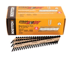 Bostitch StrapShot 1-1/2 in. L X 11 Ga. Straight Strip Brite Metal Connector Nails 35 deg 1000 pk