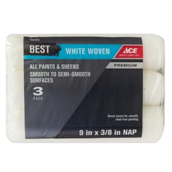 Ace Best Woven 9 in. W X 3/8 in. Paint Roller Cover 3 pk