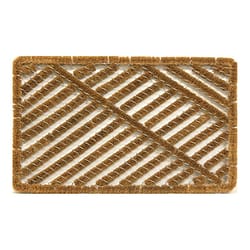 Sports Licensing Solutions 18 in. W X 30 in. L Brown Wire Brush Coir Utility Mat