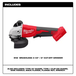 Milwaukee M18 Cordless 4-1/2 to 5 in. Cut-Off/Angle Grinder Tool Only