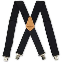 McGuire-Nicholas 0.5 in. L X 2 in. W Polyester Suspenders Black 1 pair