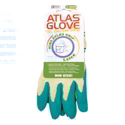 Atlas Kid Tuff Unisex Indoor and Outdoor Gardening Gloves Green/Yellow XS 1 pair