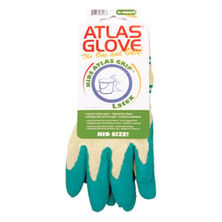 Atlas Kid Tuff Unisex Indoor and Outdoor Gardening Gloves Green/Yellow XS 1 pair