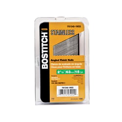 Bostitch 2-1/2 in. L X 15 Ga. Angled Strip Stainless Steel Finish Nails 1,000 pk