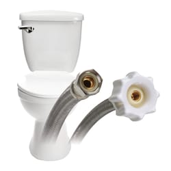 Fluidmaster Click Seal 3/8 in. Ballcock X 7/8 in. D Ballcock 12 in. Braided Stainless Steel Toilet S