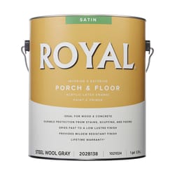Royal Satin Steel Wool Gray Porch and Floor Paint+Primer 1 gal