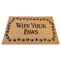 First Concept 18 in. W X 30 in. L Black/Brown Wipe Your Paws Coir Door Mat