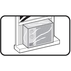 M-D 22 in. H X 27 in. W Rectangle Indoor Window Air Conditioner Cover
