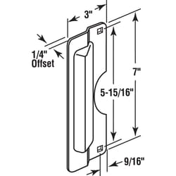 Prime-Line 3 in. H X 7 in. L Brushed Stainless Steel Gray Steel Latch Shield