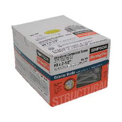 Simpson Strong-Tie Strong-Drive No. 9 Sizes X 2-1/2 in. L Star Hex Head Structural Screws 1.1 lb 100