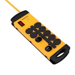 Monster Just Power it Up 15 ft. L 8 outlets Surge Protector w/USB Yellow 1080 J