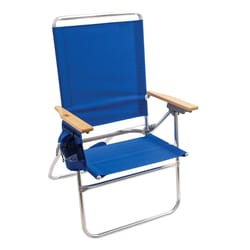 Rio Brands 7-Position Blue Beach Folding Chair