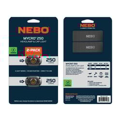 NEBO Mycro 250 lm Black/Gray LED Head Lamp