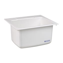 Mustee 25 in. W X 22 in. D Self-Rimming Composite Utility Sink