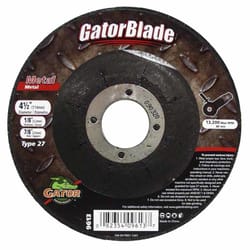 Gator 4-1/2 in. D X 1/8 in. thick X 7/8 in. in. Metal Grinding Wheel 1 pc