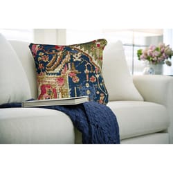 Liora Manne Marina Multicolored Heriz Polyester Throw Pillow 6 in. H X 18 in. W X 18 in. L