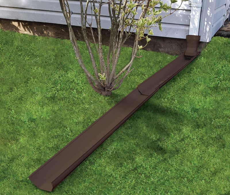 Photo 1 of Frost King Tilt N' Drain 5.2 in. H x 5.2 in. W x 37 in. L Brown Vinyl Downspout Extension