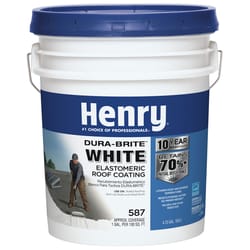 Henry 587 Smooth White Elastomeric Roof Coating 4.75 gal