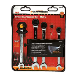 Ace Metric Gearwrench Set 7.5 in. L 4 pc