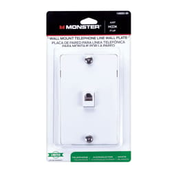 Monster Just Hook It Up White 1 gang Plastic Telephone Wall Plate 1 pk