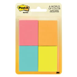 Post-it 1.5 in. W X 2 in. L Assorted Sticky Notes 4 pad