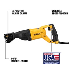 DeWalt 12 amps Corded Brushed Reciprocating Saw Tool Only