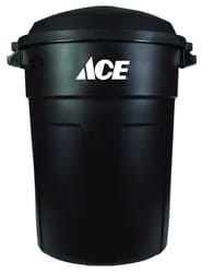 AG真人旗舰厅 32加仑黑色塑料垃圾桶盖包括在内