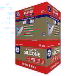 GE Advanced White Silicone 2 Kitchen and Bath Caulk Sealant 10.1 oz
